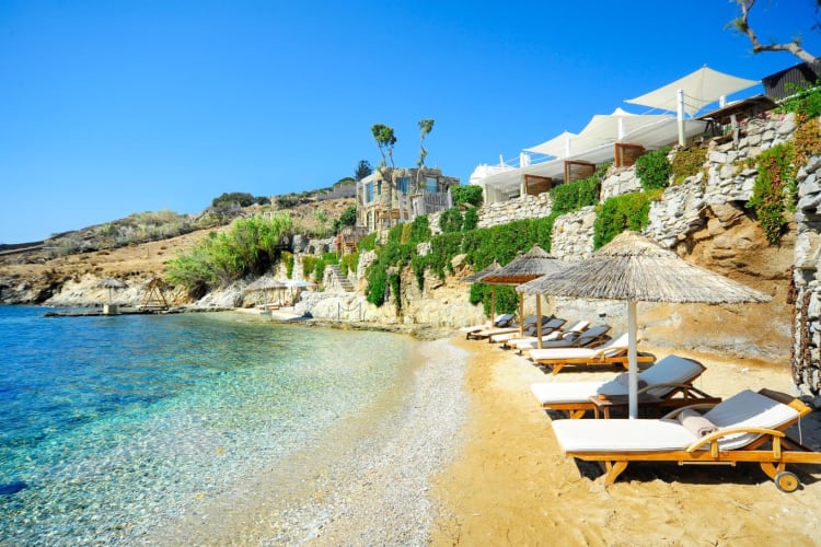 Private beach